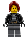 LEGO cty0781 Police - City Bandit Crook Female, Dark Red Hair