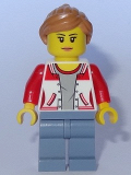 LEGO cty0783 City Bus Passenger - Female Jacket Open with Number 