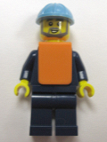 LEGO trn149 Maersk Train Workman 1 - Gray Beard